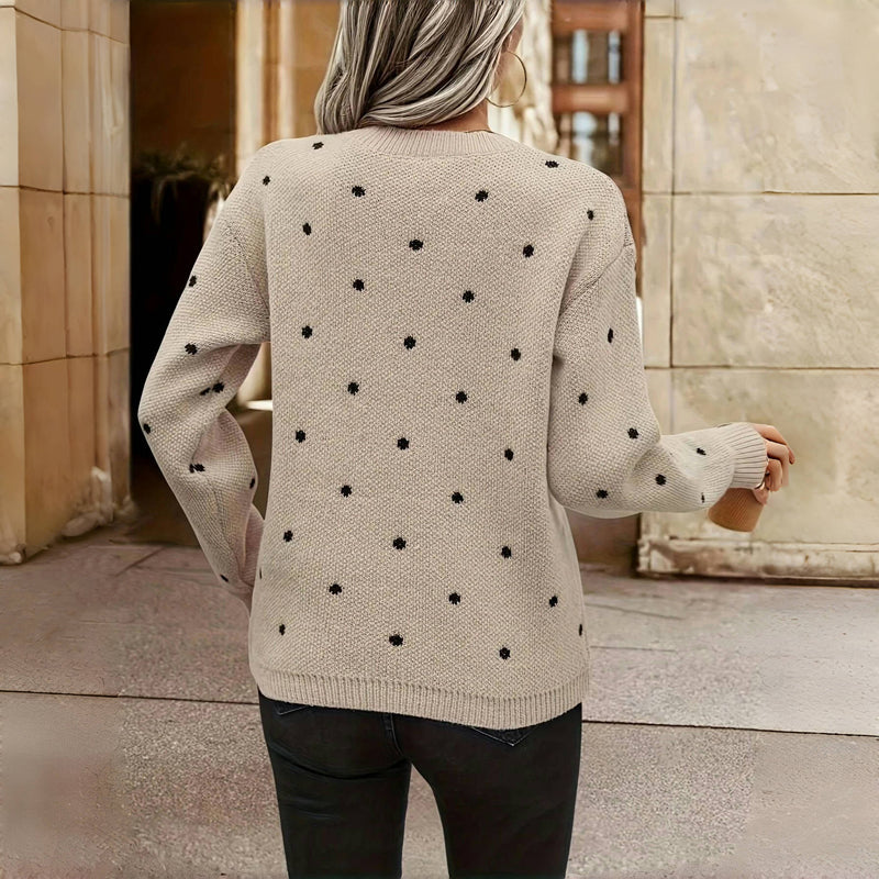 Noora™ | Gudny – Stickad tröja med mönster