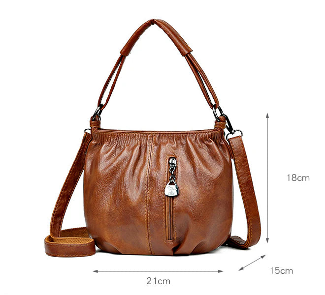 Noora™ | Alva – Kompakt tvåvägs-väska i veganskt läder