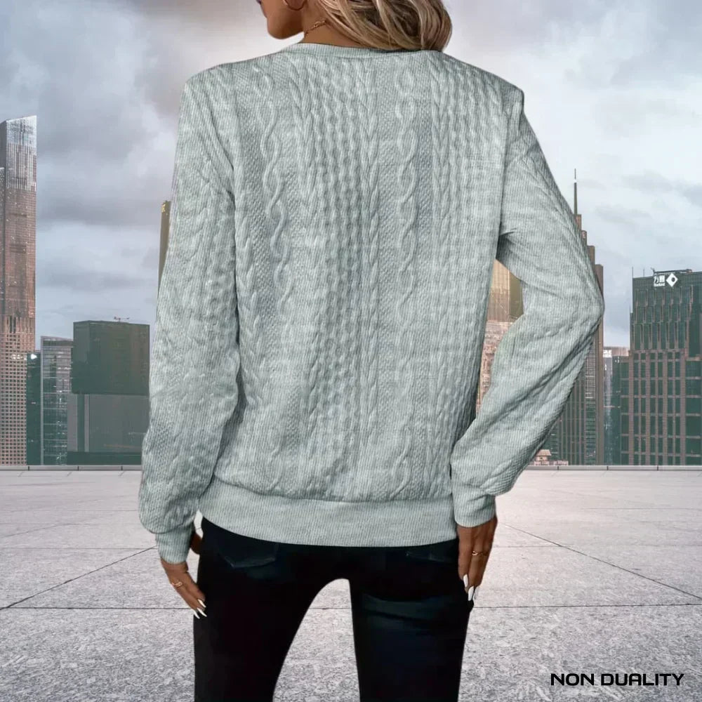 Aurora – Stickad Zip-Tröja