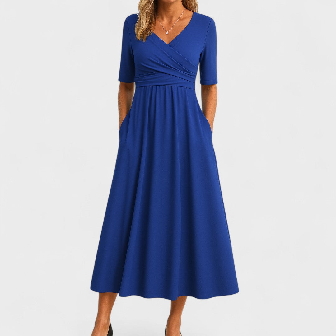 Noora™ | Joanna – Elegant Midiklänning för Alla Tillfällen