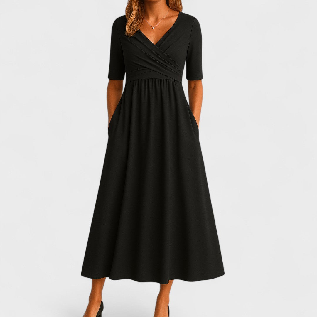 Noora™ | Joanna – Elegant Midiklänning för Alla Tillfällen