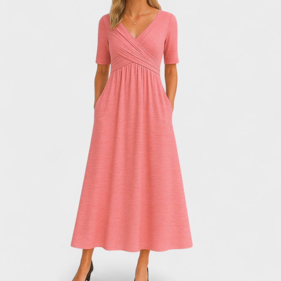 Noora™ | Joanna – Elegant Midiklänning för Alla Tillfällen