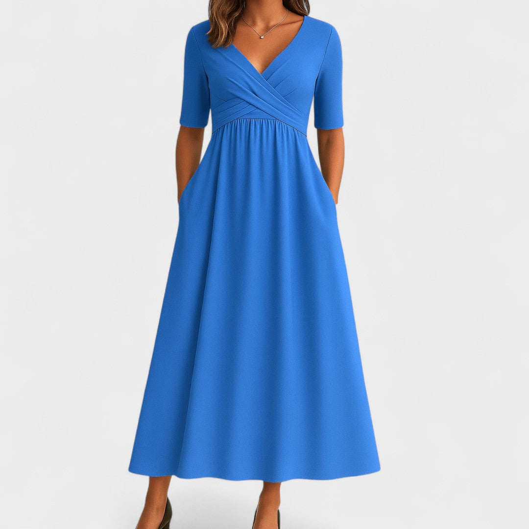 Noora™ | Joanna – Elegant Midiklänning för Alla Tillfällen