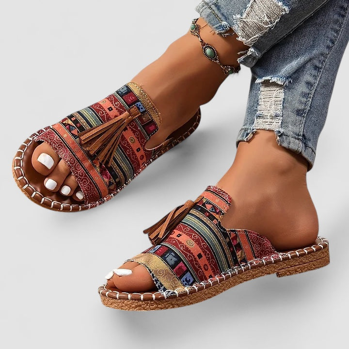 Noora™ | Leena - Bekväma och Platta Ortopediska Sandaler