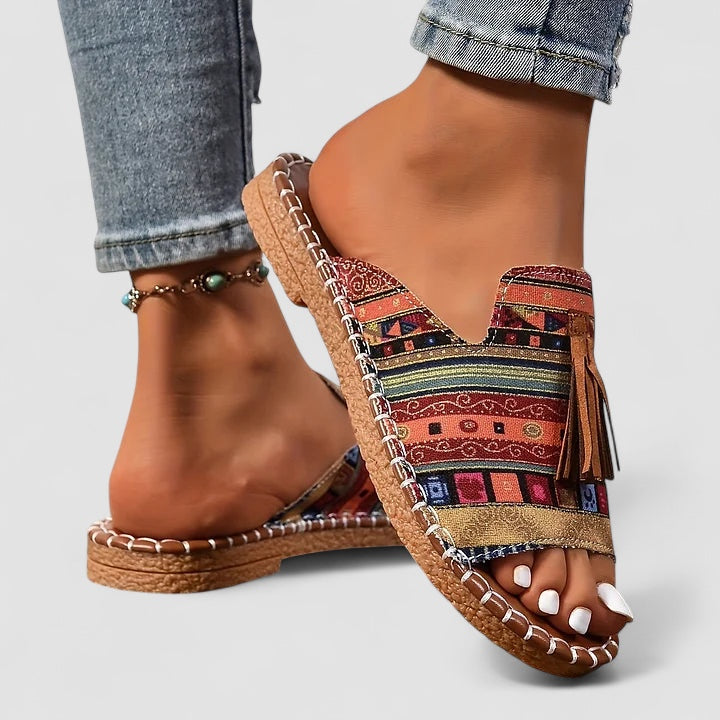 Noora™ | Leena - Bekväma och Platta Ortopediska Sandaler