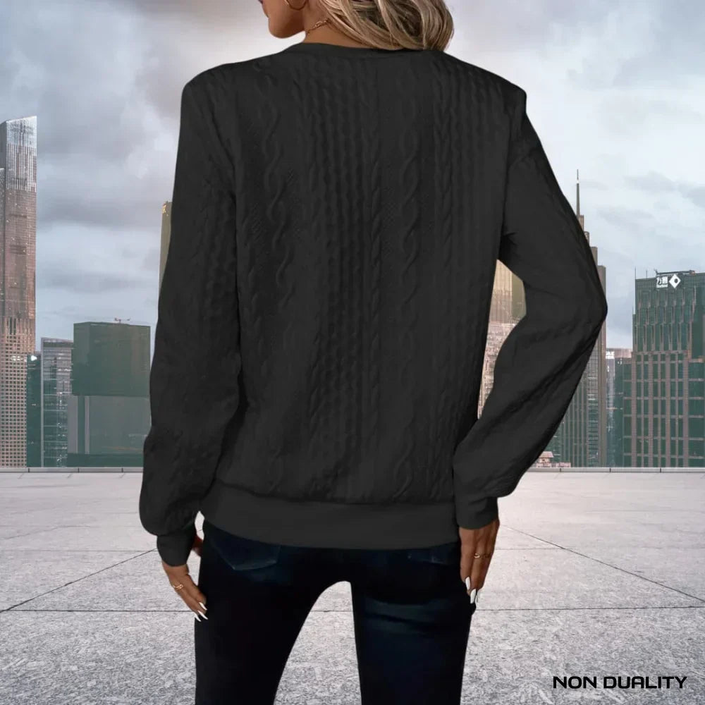 Aurora – Stickad Zip-Tröja