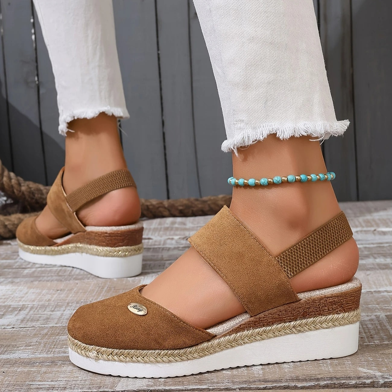 Noora™ | Antonia - Ortopediska Sandaler med Platå, Ventilerande och Avslappnade