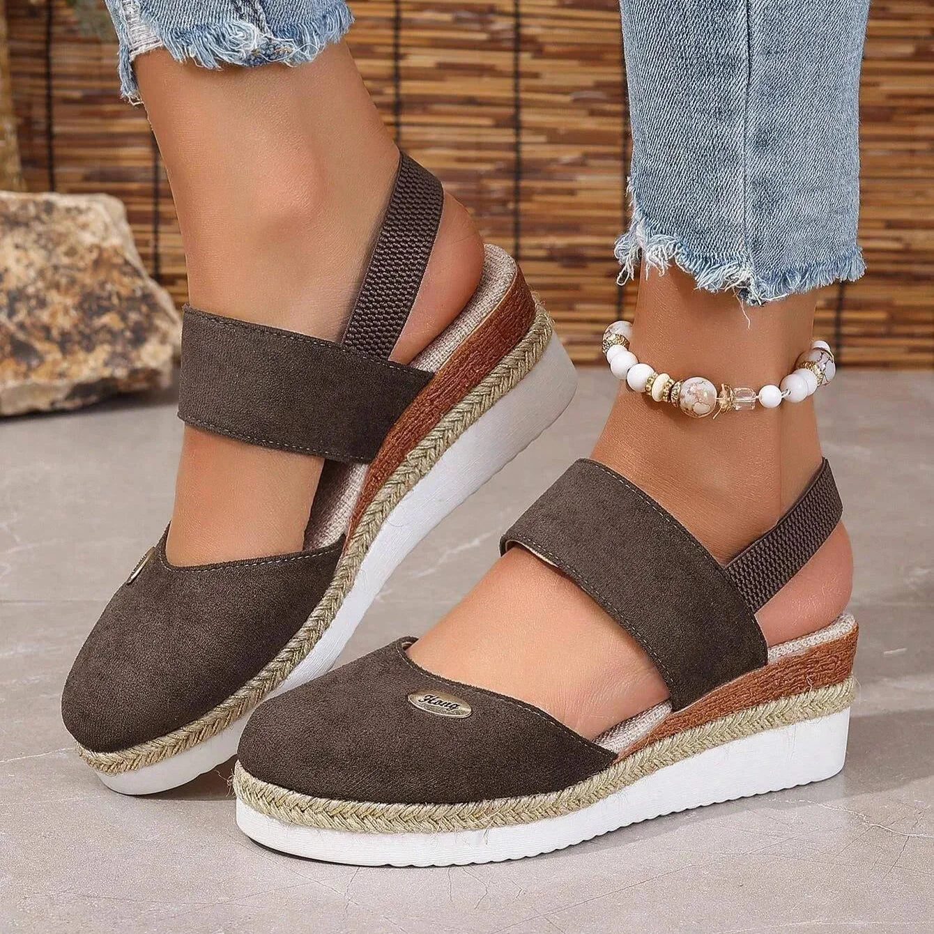 Noora™ | Antonia - Ortopediska Sandaler med Platå, Ventilerande och Avslappnade