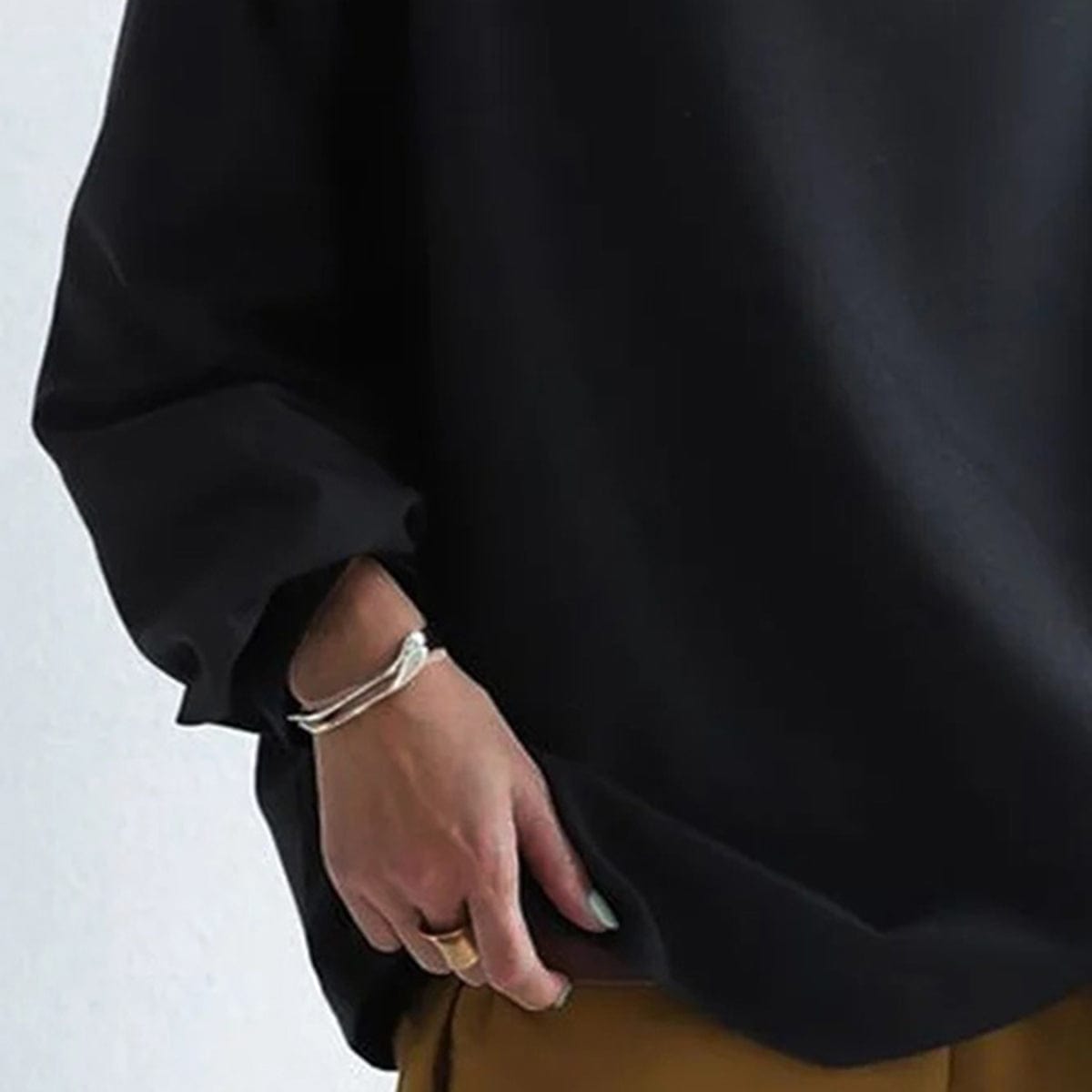 Elly | Mjuk Stickad Topp med Hög Krage