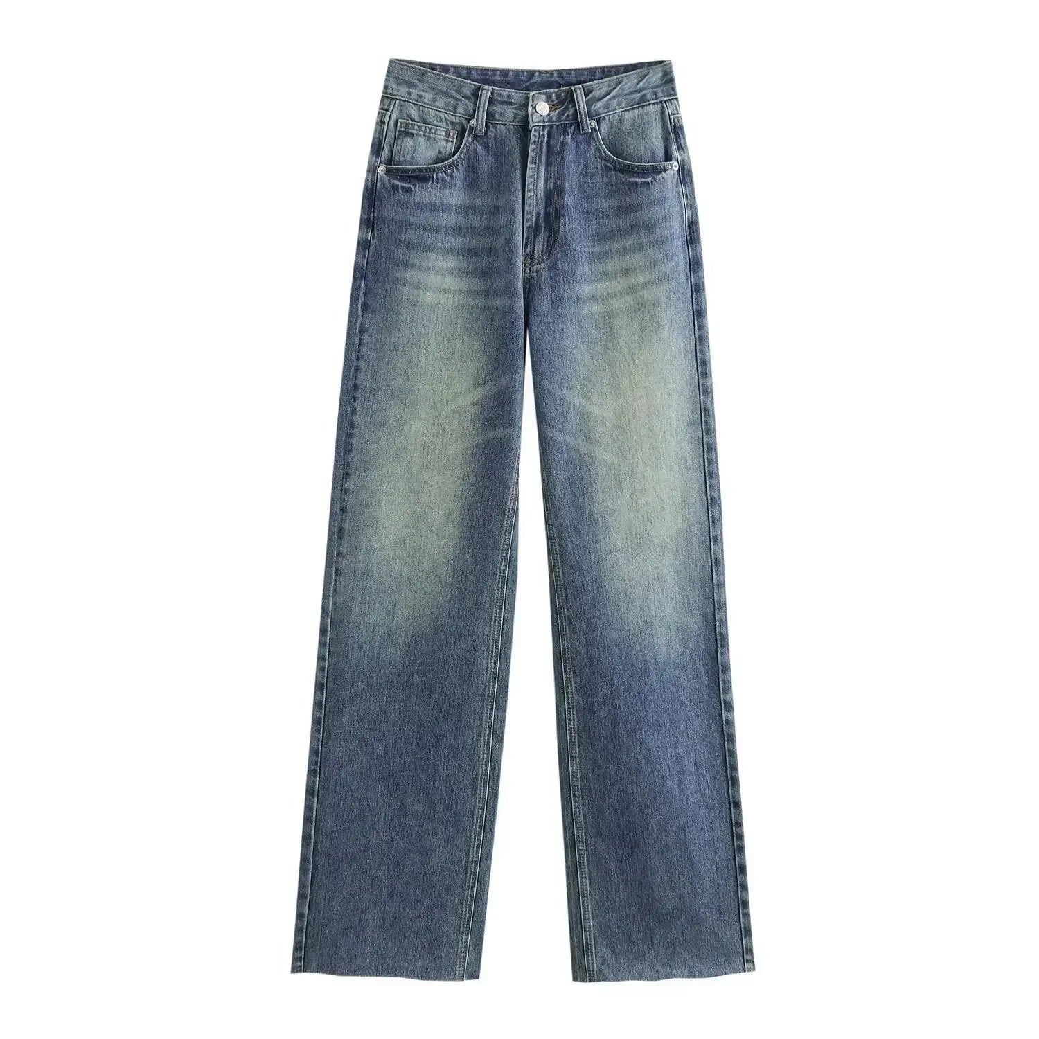Noora™ | Jean Large Effet Usé