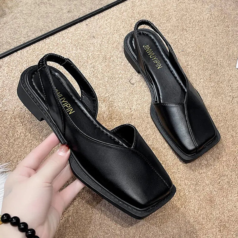 Noora™ | Elise – Eleganta slingbacks med stilren fyrkantig tå