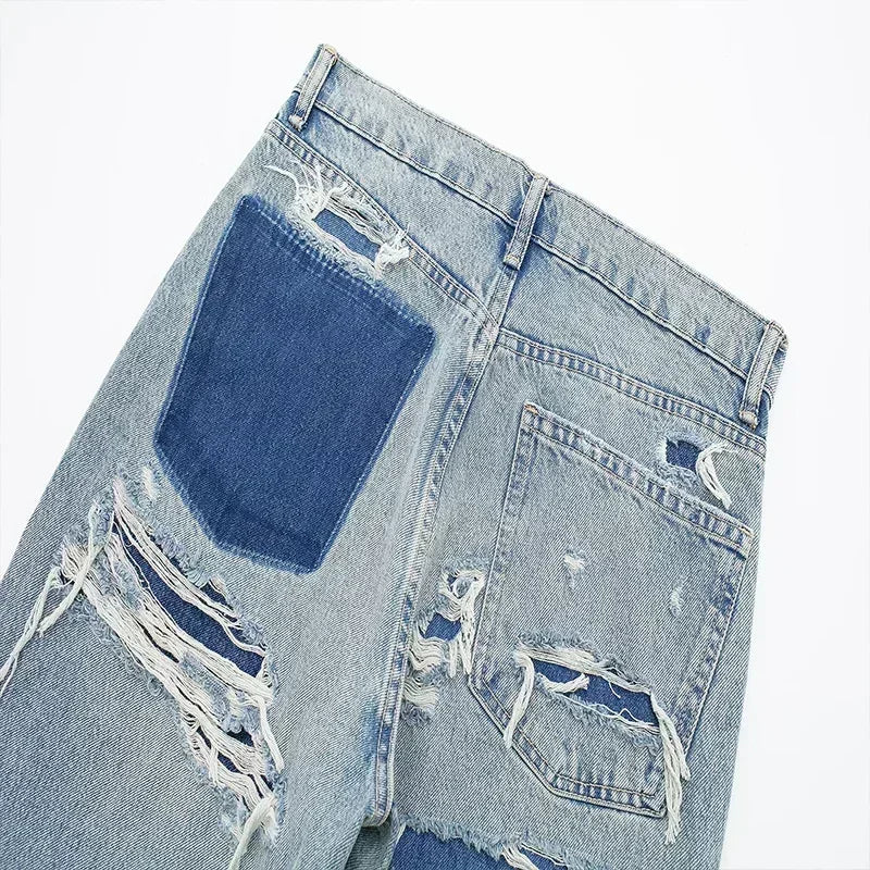 Noora™ | Jean Patchwork Zerstört