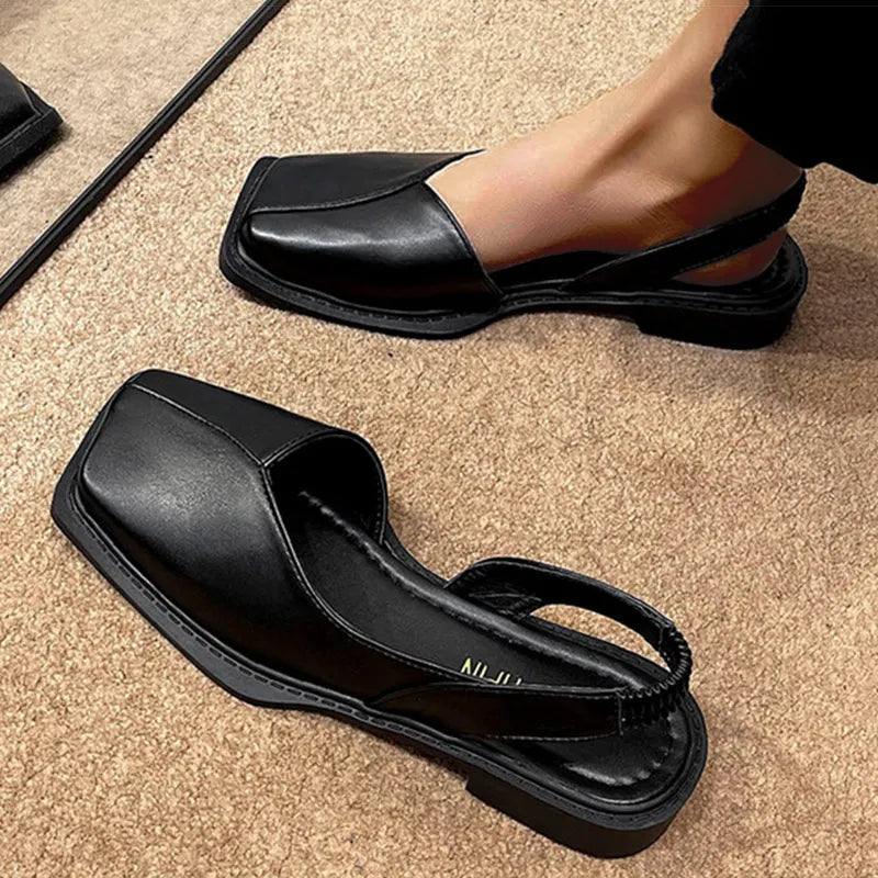 Noora™ | Elise – Eleganta slingbacks med stilren fyrkantig tå