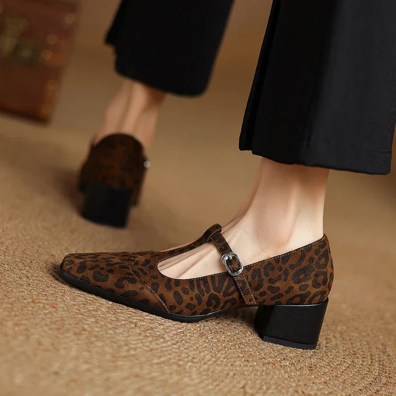Noora ™| Kalvoria Leopard Mary Janes