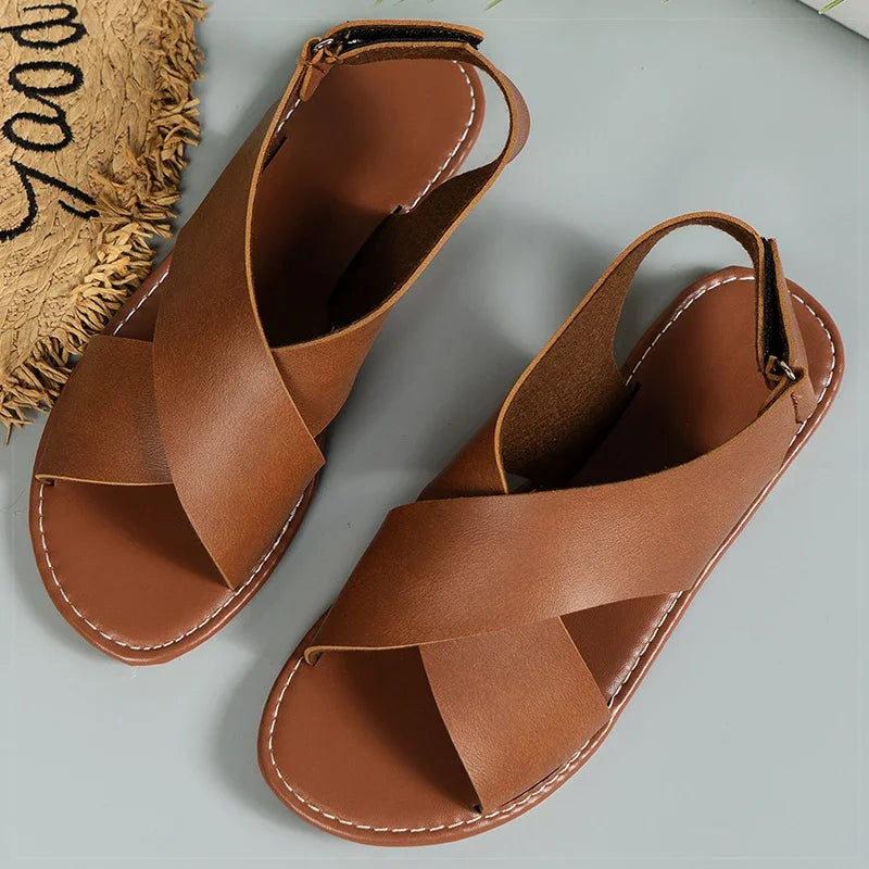 Noora™ | Siena – Klassiska sandaler med korsad rem och bekväm passform