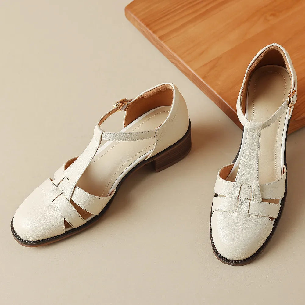 Noora ™| Sylviera T-Strap Flats