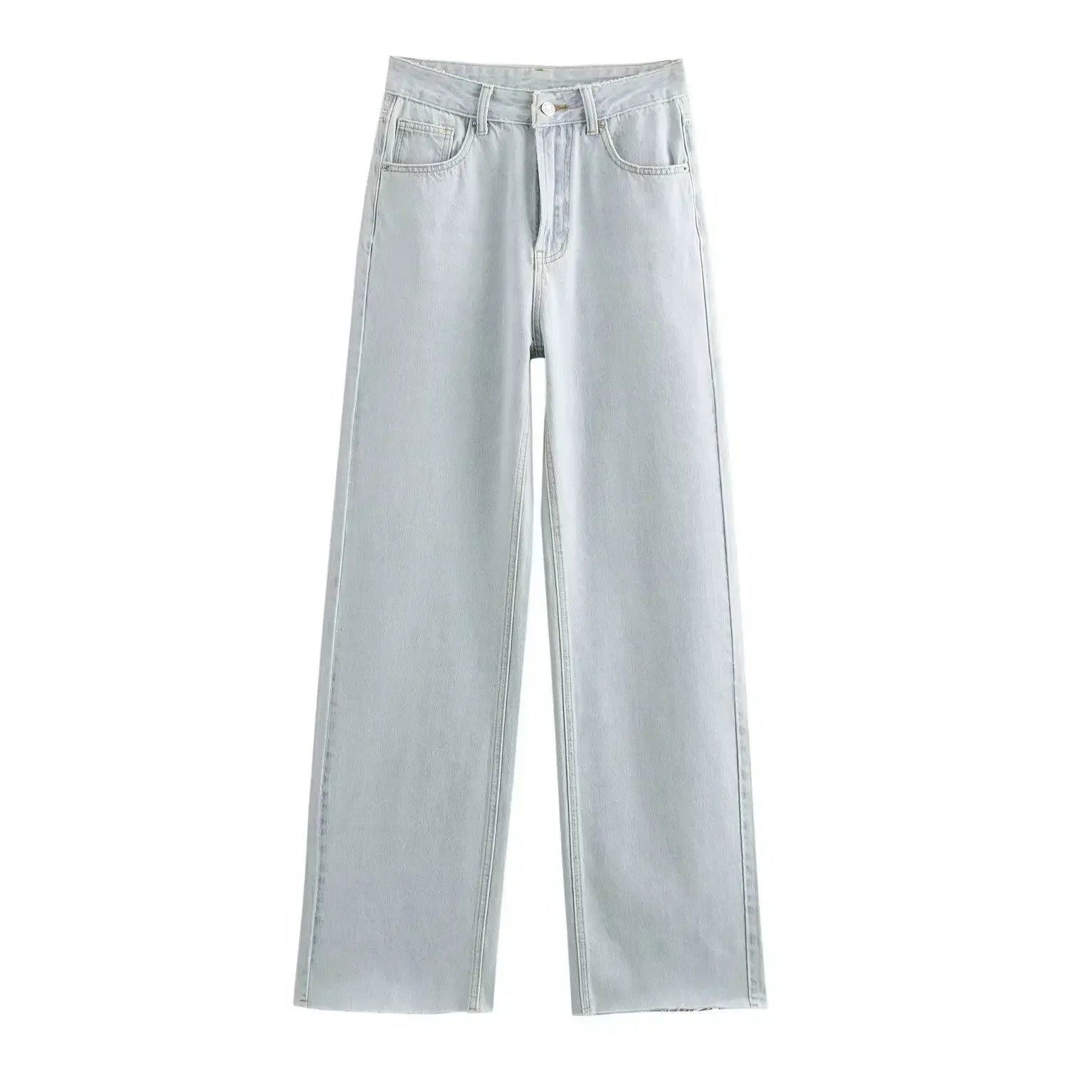 Noora™ | Utställda Jeans Blå Glaciär