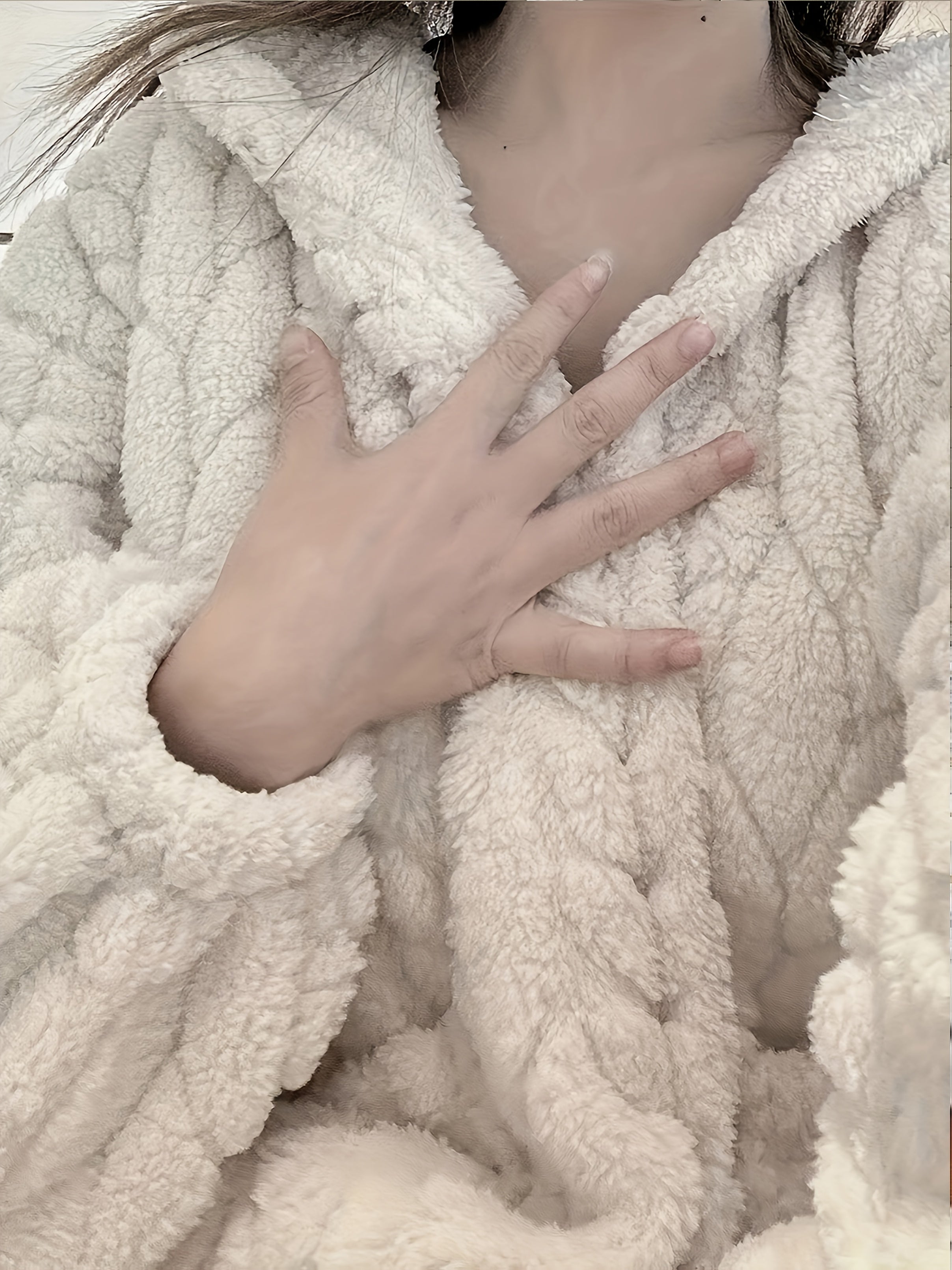 Lucy™ - Mysig korallfleece morgonrock