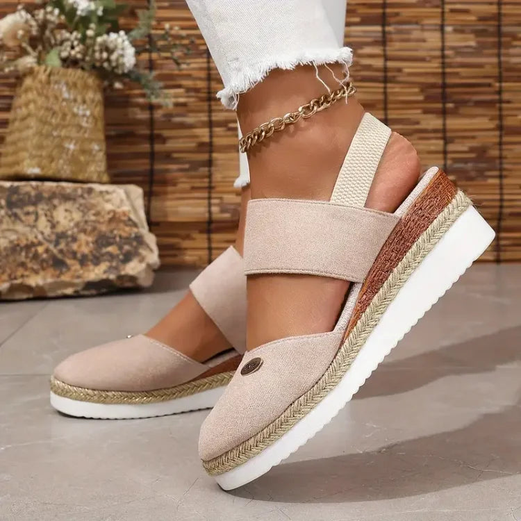 Noora™ | Antonia - Ortopediska Sandaler med Platå, Ventilerande och Avslappnade