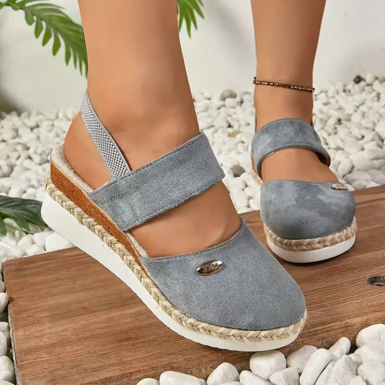 Noora™ | Antonia - Ortopediska Sandaler med Platå, Ventilerande och Avslappnade