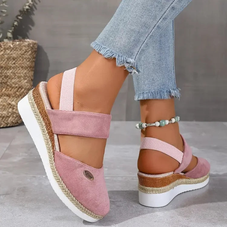 Noora™ | Antonia - Ortopediska Sandaler med Platå, Ventilerande och Avslappnade