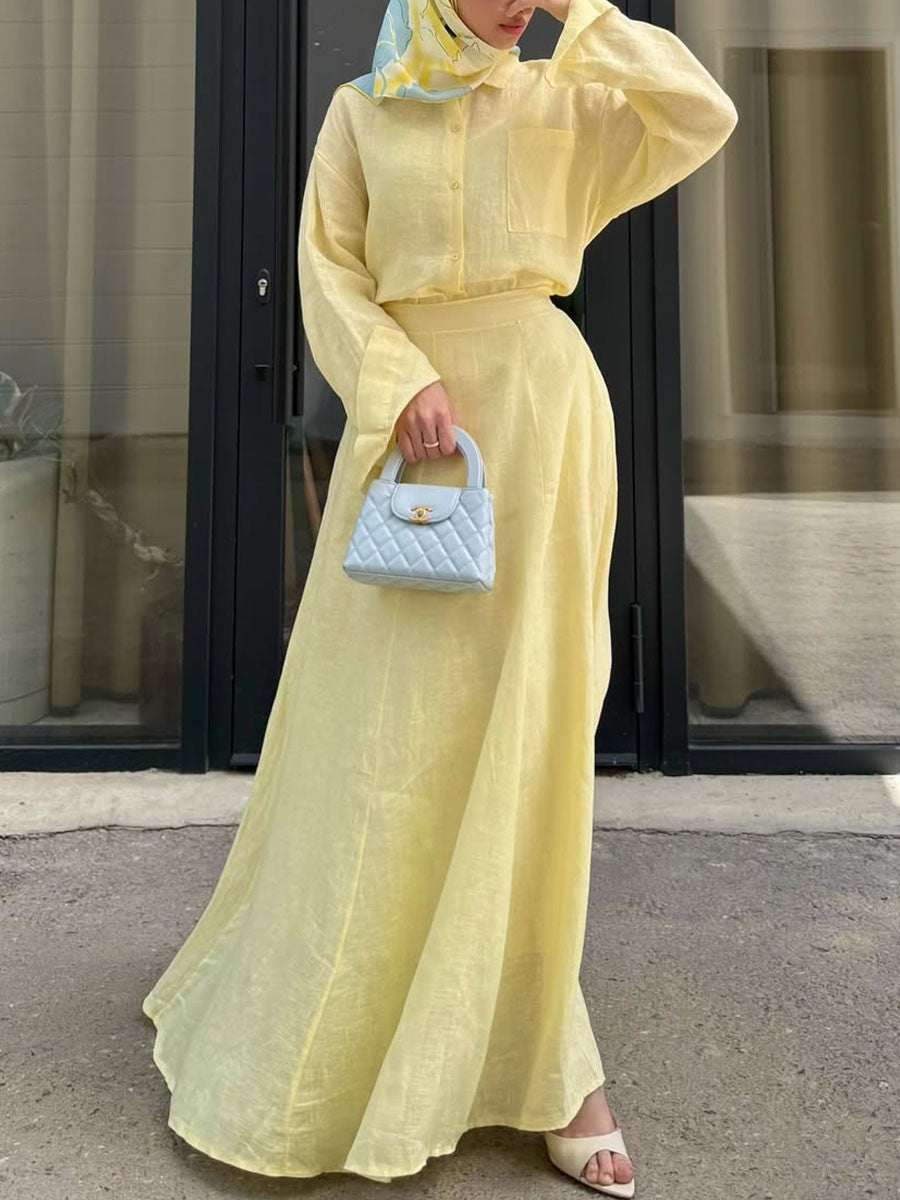 Nooraâą | Annelie â Luftigt set i linneblandning