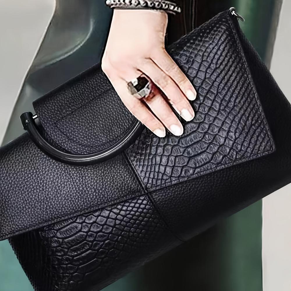 Cassandra | Handväska med Opulent Krokodilsmönster