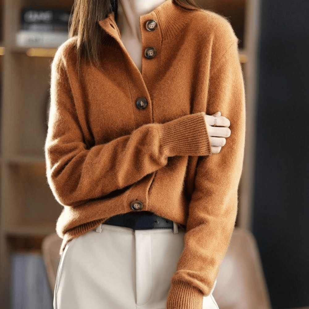 Anny - Luksuriös Stickad Cardigan
