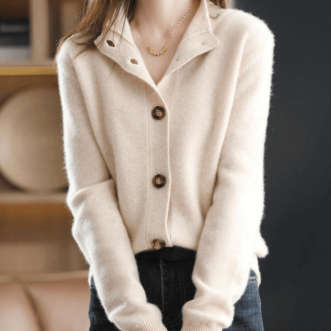 Anny | Lyxig Cashmere Stickad Cardigan