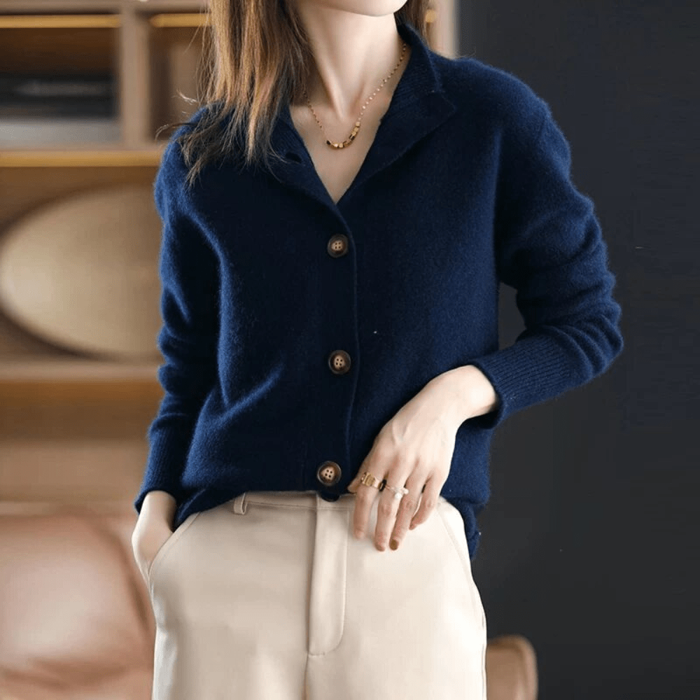 Anny | Lyxig Cashmere Stickad Cardigan