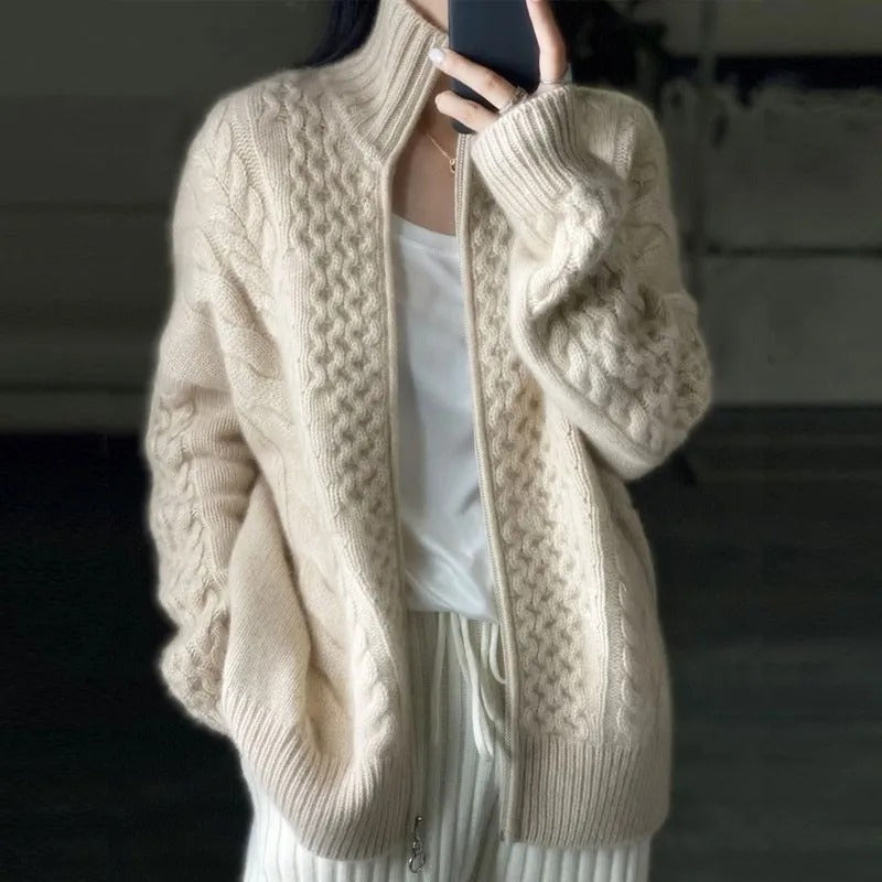 Mysig | Kabelstickad Cardigan