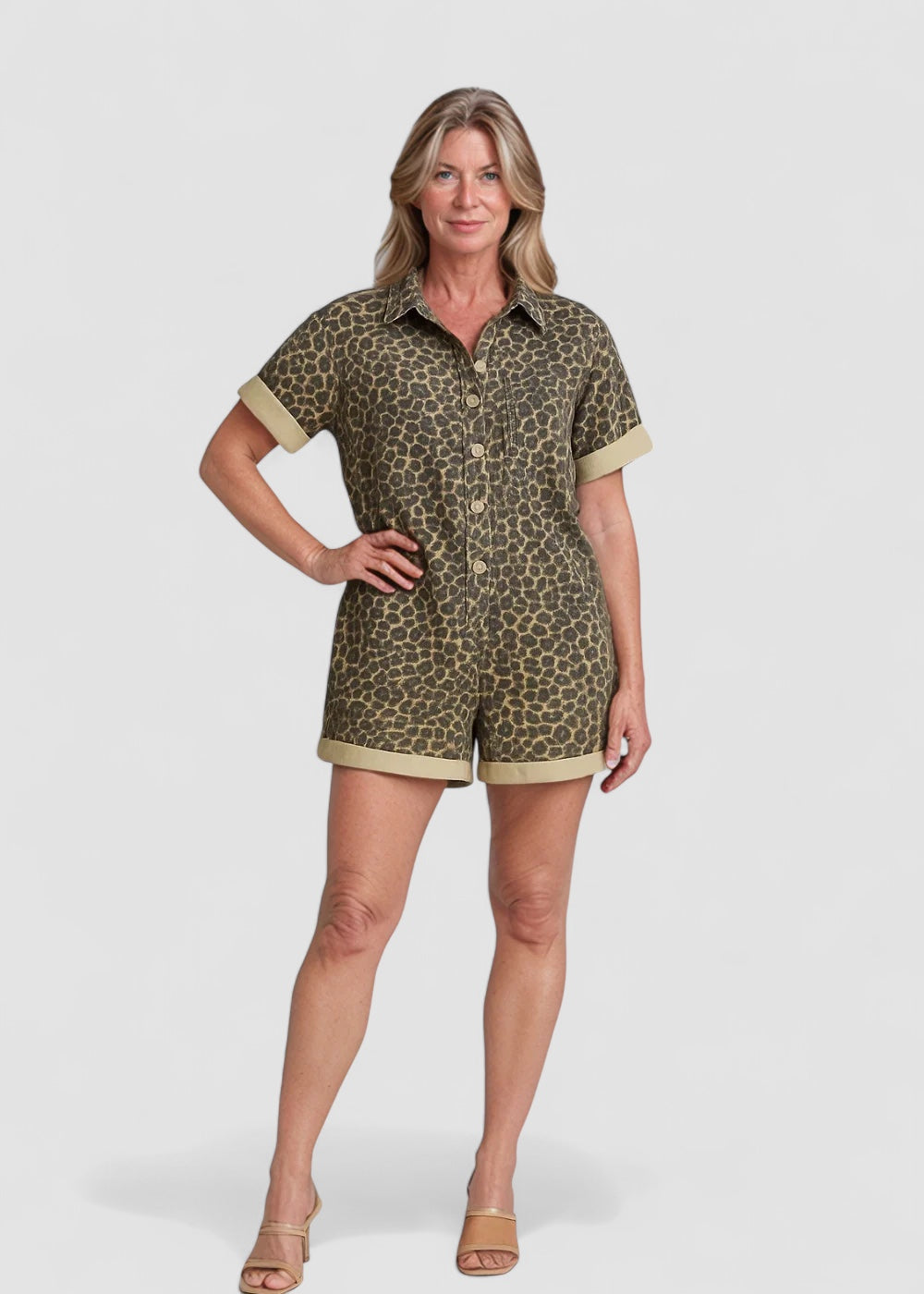 Nonette™ | Skjortklänning med leopardprint
