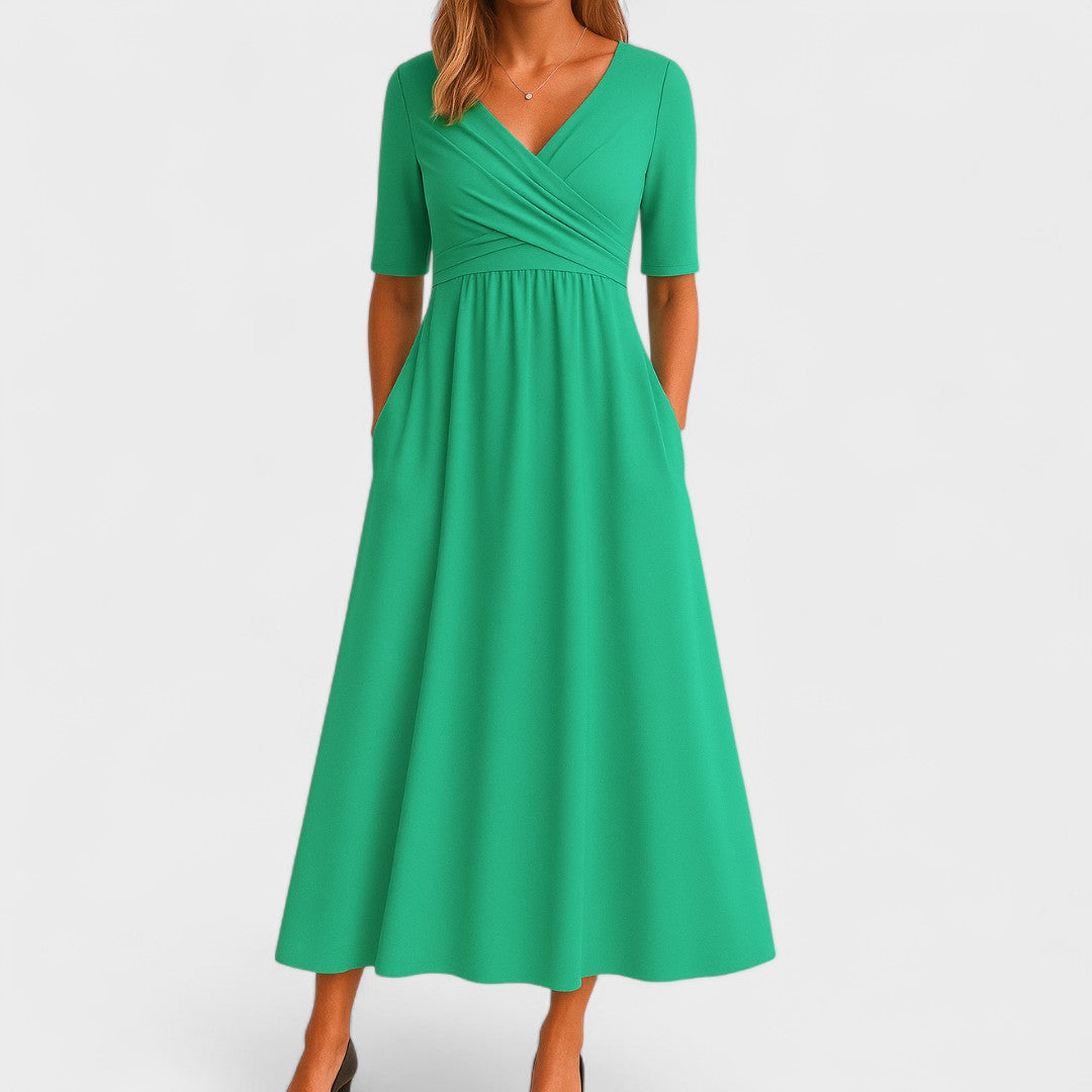 Noora™ | Joanna – Elegant Midiklänning för Alla Tillfällen