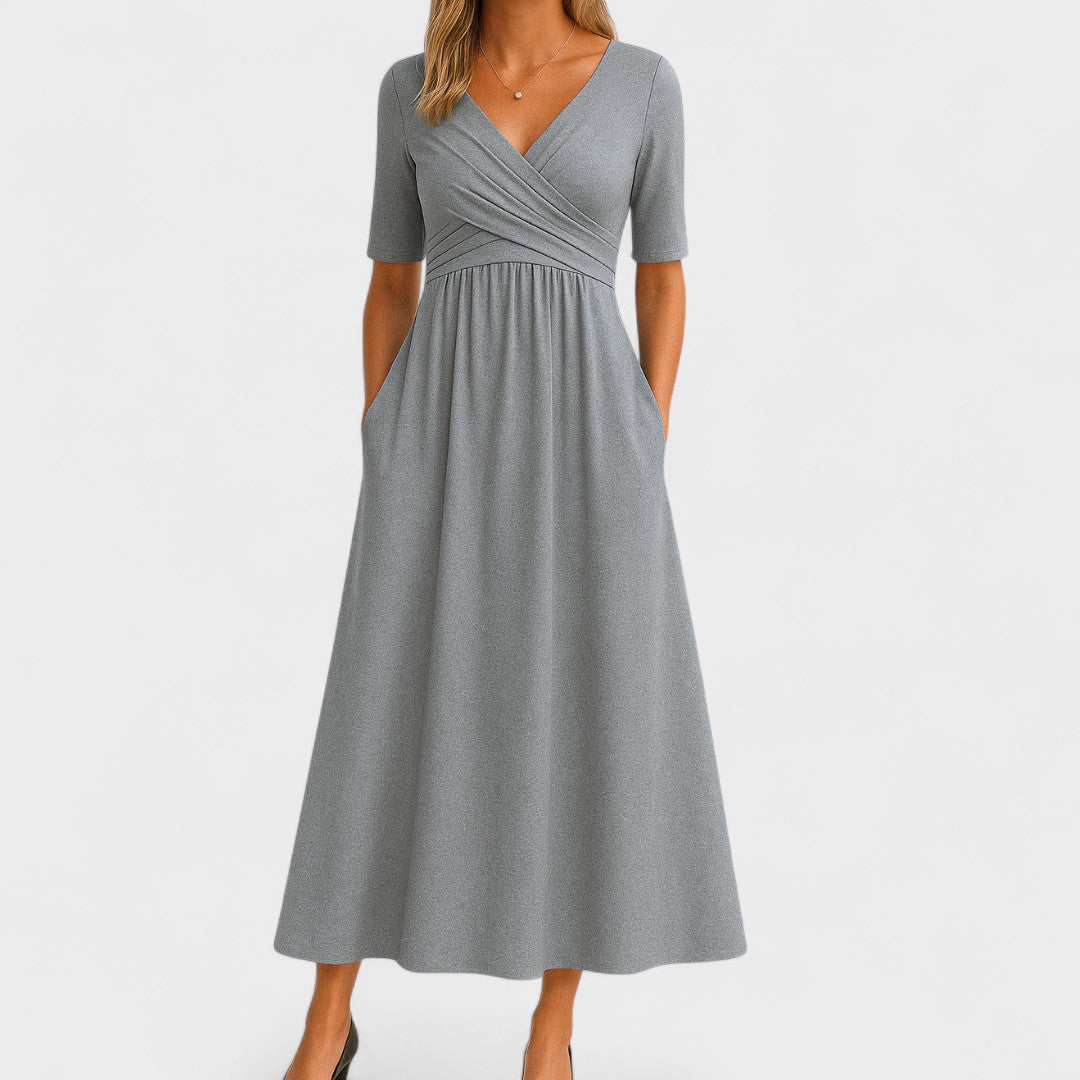 Noora™ | Joanna – Elegant Midiklänning för Alla Tillfällen