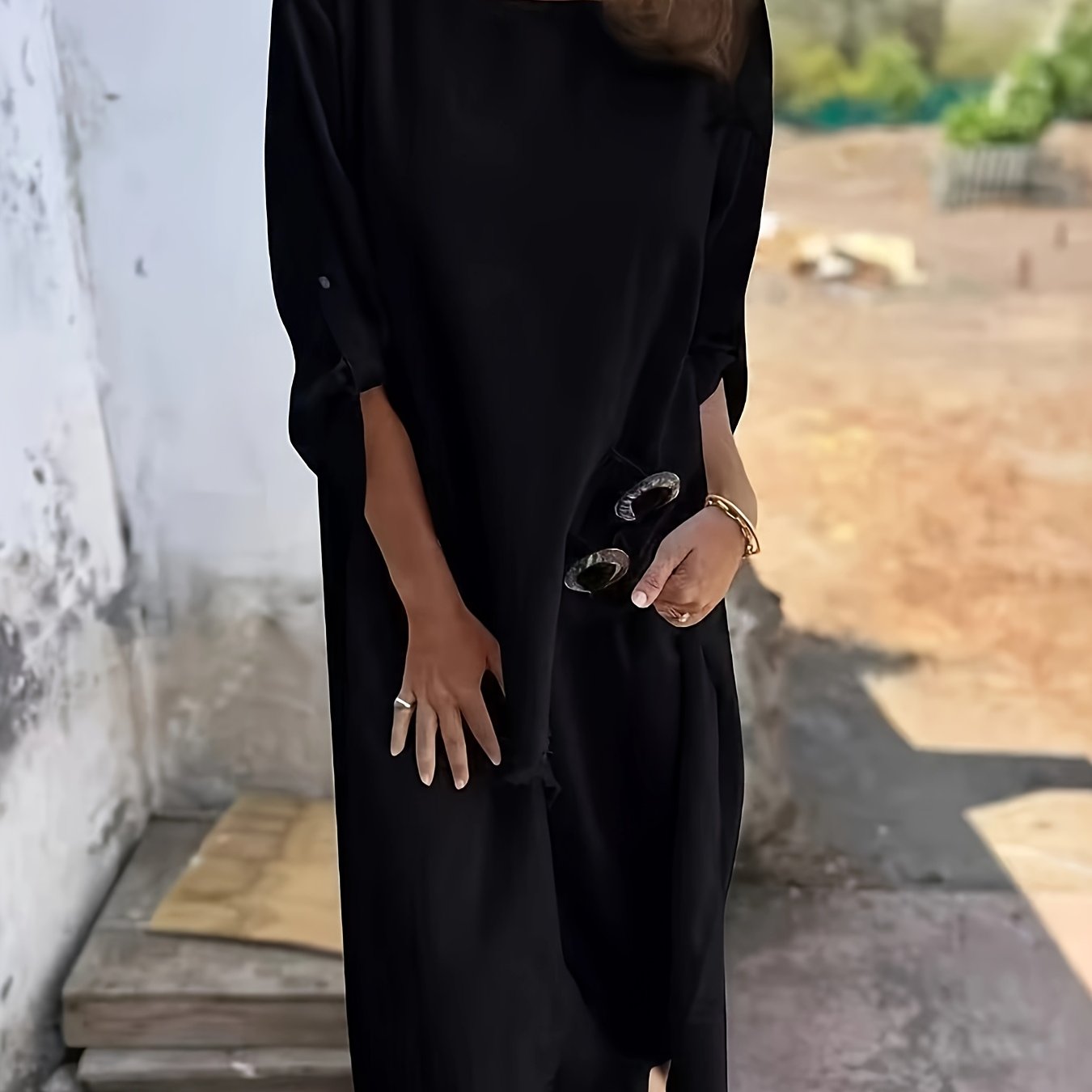 Noora™ | Alvinia – Rak klänning i mjuk viskosblandning