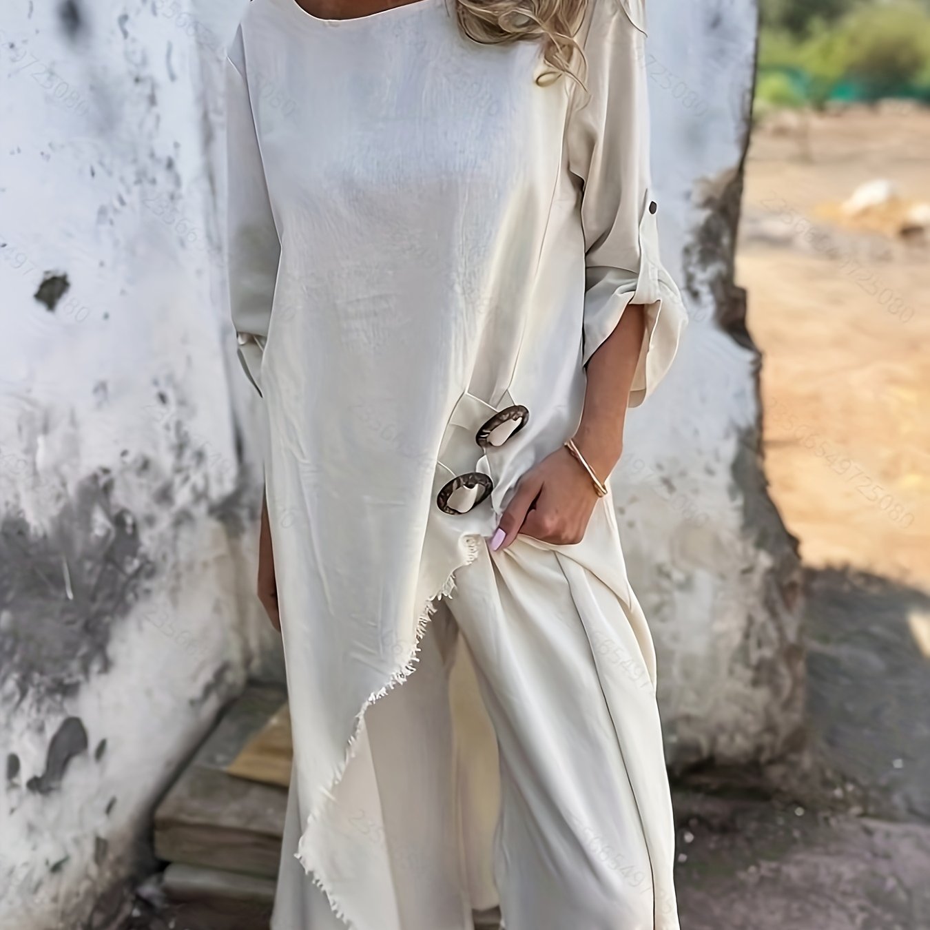 Noora™ | Alvinia – Rak klänning i mjuk viskosblandning