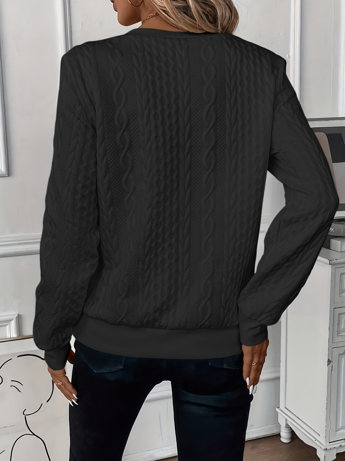 Elysha™ - Texturerad Quarter-Zip Pullover