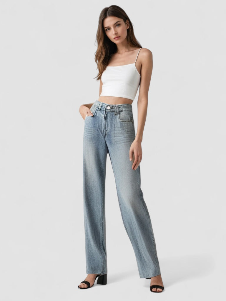 Noora™ | Vintage Utsvängd Jeans