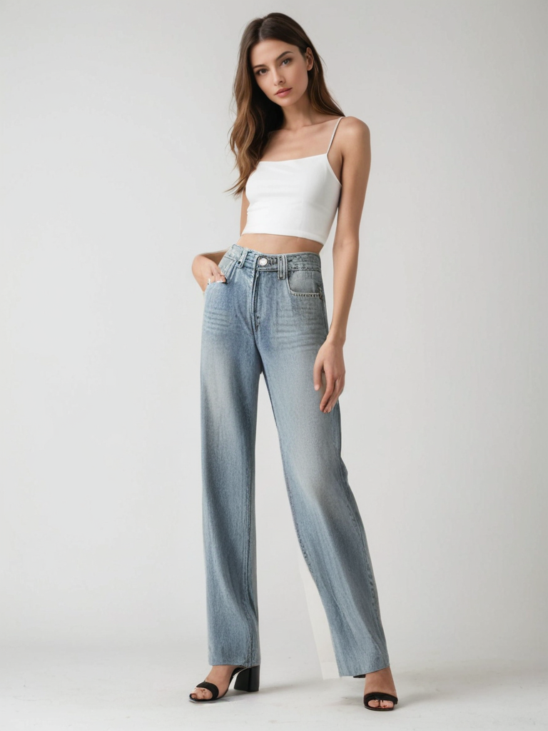 Noora™ | Vintage Utsvängd Jeans