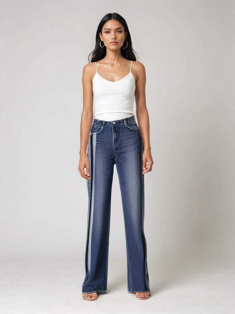 Noora™ | Jean med Utvidgade Sidor