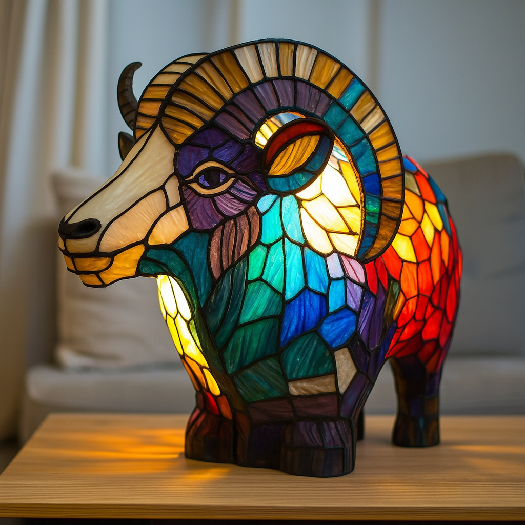 Bijou | Magisk Stjärntecken Lampa i Färgat Glas
