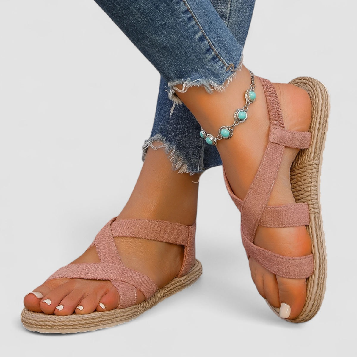 Noora™ | Alma – Lätta sandaler med elastiska band och naturinspirerad sula