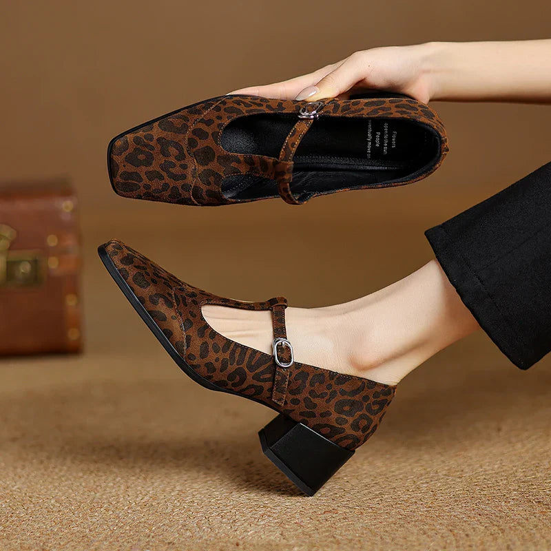 Noora ™| Kalvoria Leopard Mary Janes