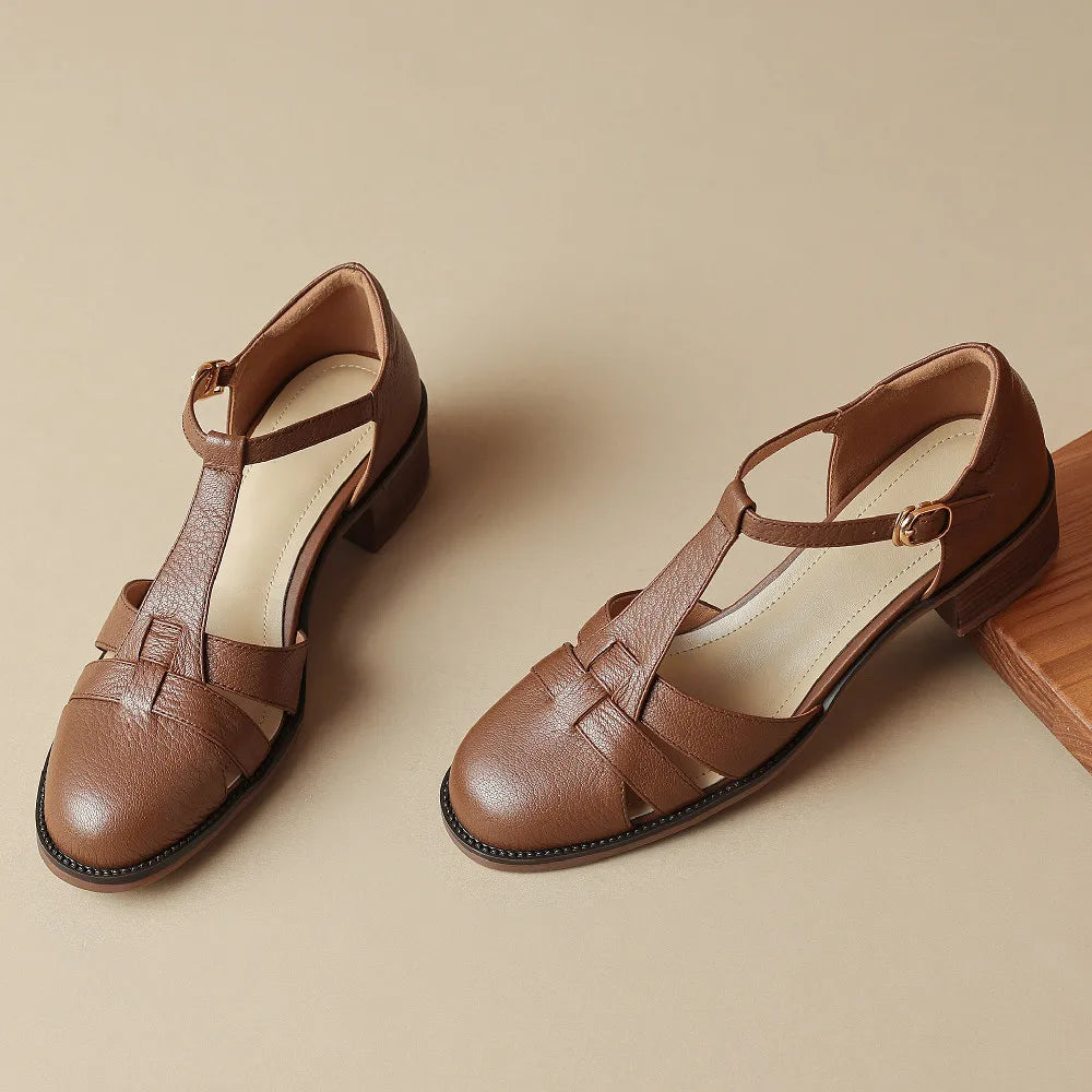 Noora ™| Sylviera T-Strap Flats