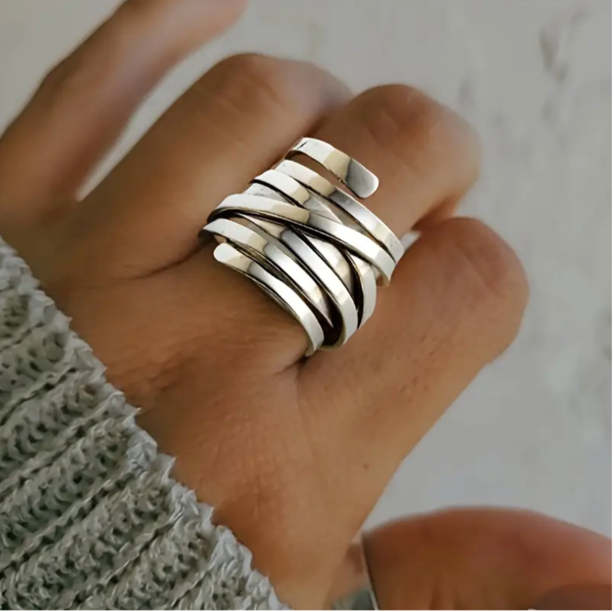 Bliss - Vintage Tjock Lager Silverring