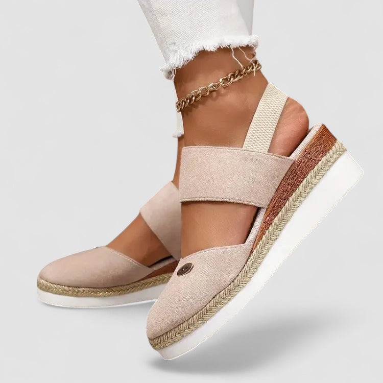 Noora™ | Antonia - Ortopediska Sandaler med Platå, Ventilerande och Avslappnade