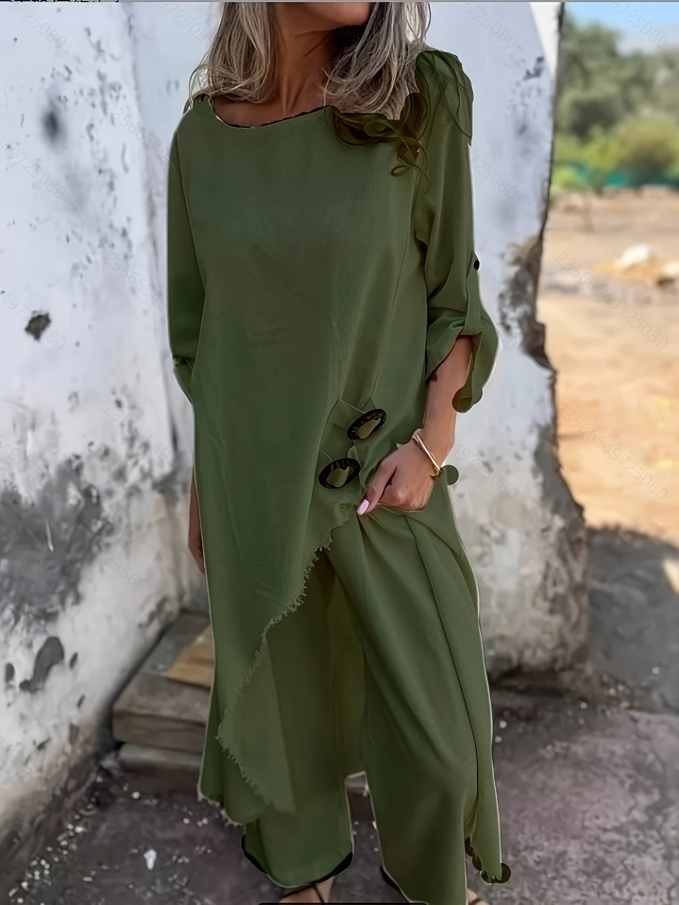 Noora™ | Alvinia – Rak klänning i mjuk viskosblandning