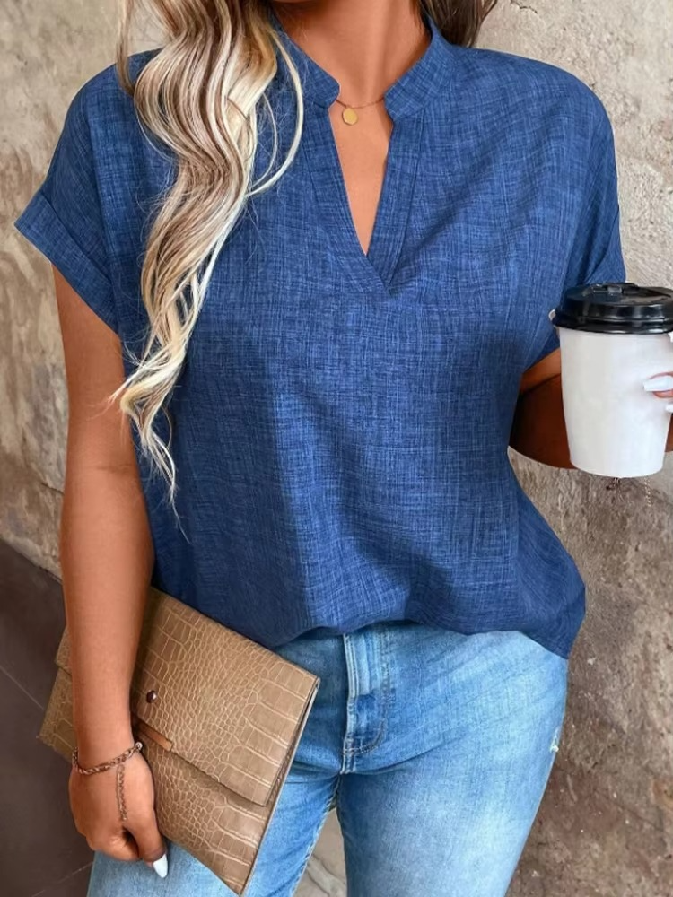 Noora™ | Elinor – Topp med mjukt fall och avslappnad v-ringning