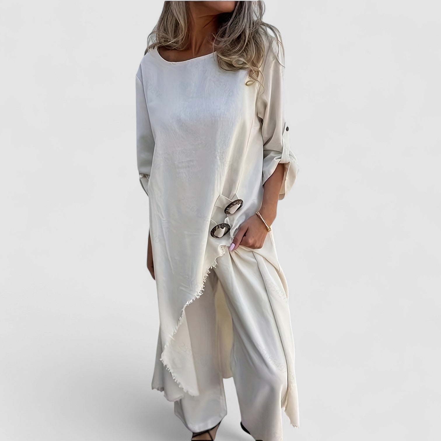 Noora™ | Alvinia – Rak klänning i mjuk viskosblandning