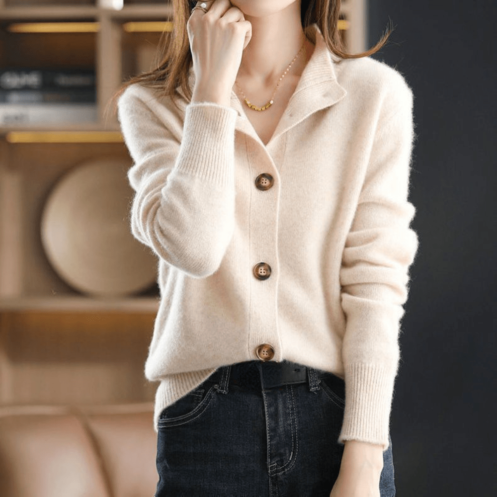 Anny | Lyxig Cashmere Stickad Cardigan